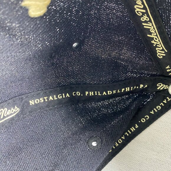 NBA Mitchell & Ness Brooklyn New York Nets Snapback Hat 100% Wool Blue Nostalgia - Picture 6 of 9